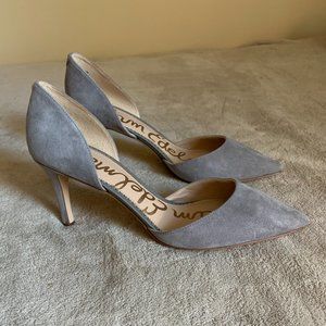 Sam Edelman Luxe Grey Suede Heels